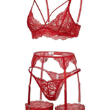 Ensemble Dentelle Vermeille - 4 Pièces